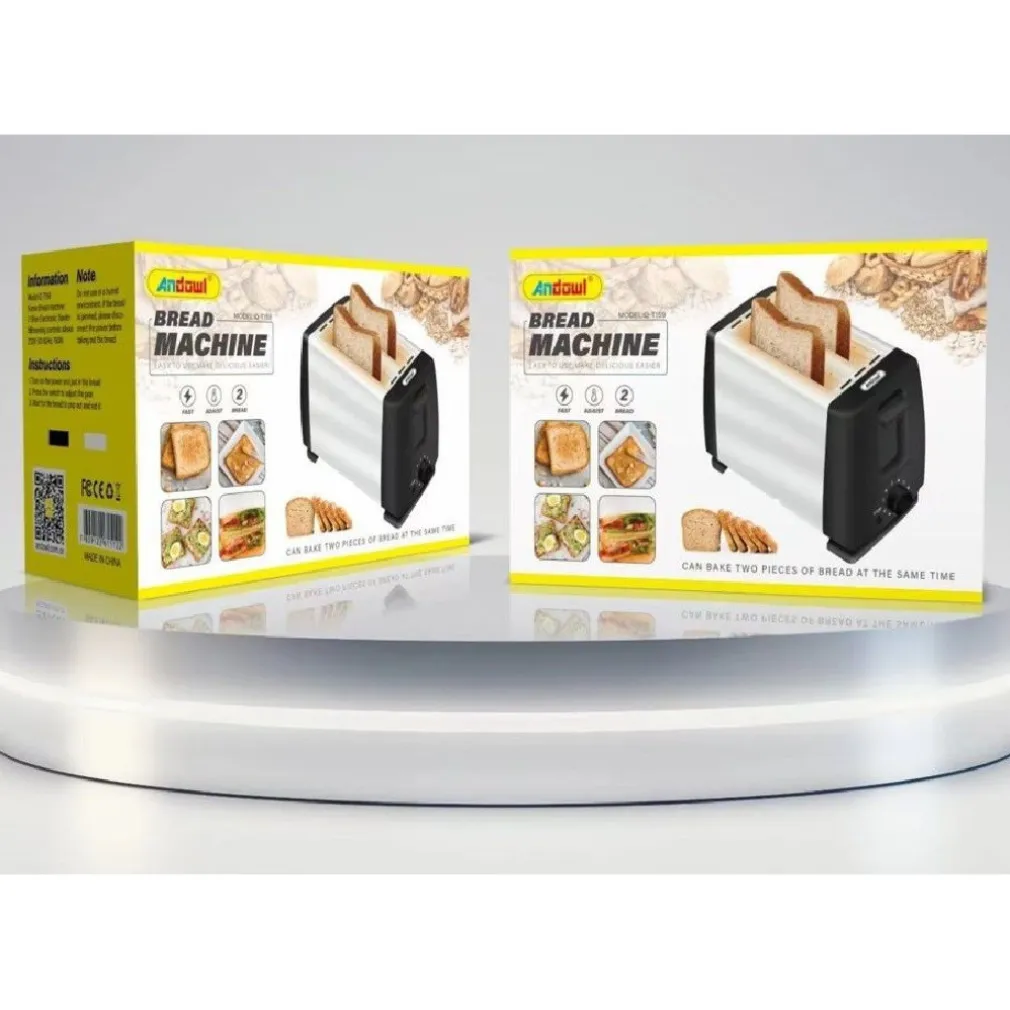 TOSTAPANE 750 WATT A 2 POSTI FETTE PANE 6 LIVELLI DI VELOCITÀ PER TOAST Q-T159