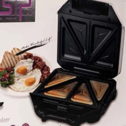 TOSTIERA ELETTRICA PIASTRA GRILL SANDWICH ANTIADERENTE TOSTAPANE ELETTRICO 750W