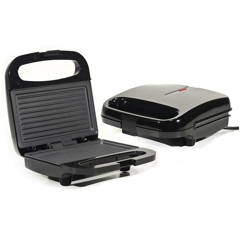 TOSTIERA ELETTRICA 750W AMPIE PIASTRE ANTIADERENTI PIEDINI ANTISCIVOLO MANICO TERMOISOLATO