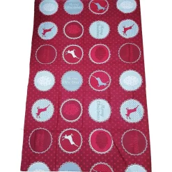 TOVAGLIA 6 PERSONE ROSSO RENNA POIS CHRISTMAS TAVOLA NATALE 130X170CM NATALIZIA