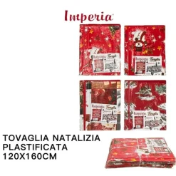 TOVAGLIA COPRITAVOLO NATALE PLASTIFICATA ANTIMACCHIA VARIE FANTASIE MIS. 120*160