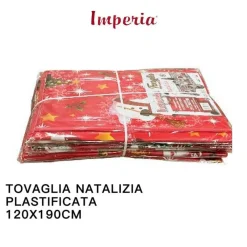 TOVAGLIA COPRITAVOLO NATALE PLASTIFICATA ANTIMACCHIA VARIE FANTASIE MIS. 120*190