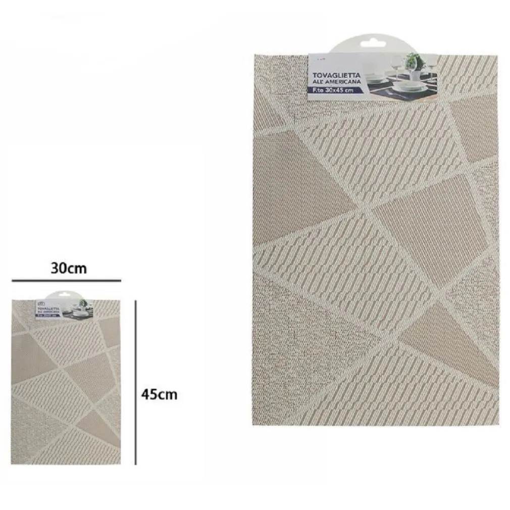 TOVAGLIETTA ALL'AMERICANA TOVAGLIETTE PER COLAZIONE CUCINA 30 X 45CM BEIGE 72295
