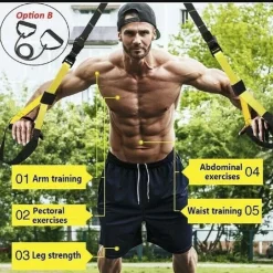 TRAINER DI SOSPENSIONE CINGHIE BANDE DI RESISTENZA FITNESS ALLENAMENTO PALESTRA