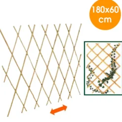 TRALICCIO RETE BAMBÙ BAMBOO 180 X 60 CM ESTENSIBILE BAMBOO PIANTE RAMPICANTI