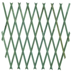TRALICCIO RETE ESTENSIBILE IN LEGNO VERDE PER PARETE DA GIARDINO PIANTE 180X30cm