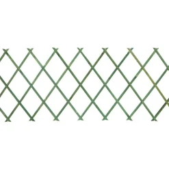 TRALICCIO RETE ESTENSIBILE IN LEGNO VERDE PER PARETE DA GIARDINO PIANTE 300X100