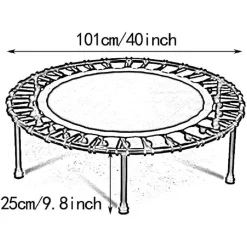 TRAMPOLINO FITNESS DA 101,6CM ELASTICO CORDA ADATTO PER INTERNO GIARDINO UFFICIO