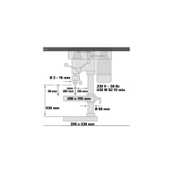 TRAPANO A COLONNA EINHELL BT-BD 701 630W ALTO 850MM CON 12 VELOCITà DIFFERENTI