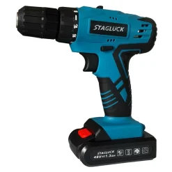 TRAPANO AVVITATORE A BATTERIA LITIO VALIGETTA 48V 1.3AH 2 BATTERIE 2 VELOCITÀ