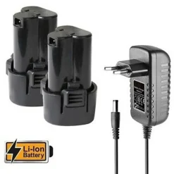 TRAPANO AVVITATORE A BATTERIA LITIO FUNZIONE A PERCUSSIONE 12V DOPPIA BATTERIA