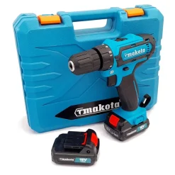 TRAPANO AVVITATORE A DOPPIA BATTERIA LITIO 18V 2AH VALIGIA 24 ACCESSORI TM331D