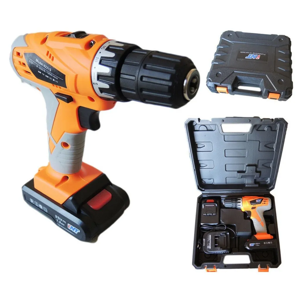 TRAPANO AVVITATORE CON DOPPIA BATTERIA AL LITIO 25V 1.3AH CON VALIGIA 6221S