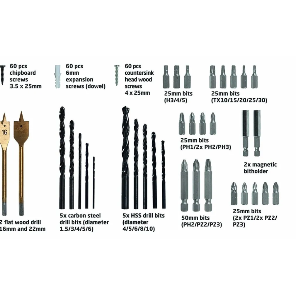TRAPANO AVVITATORE CON DOPPIA BATTERIA LITIO ACCESSORI EINHELL TH-CD 12-2 LI KIT