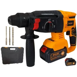 TRAPANO SCALPELLATORE A BATTERIA 21V 9AH MARTELLO DEMOLITORE SDS PLUS DL26-1