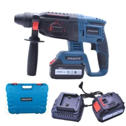 TRAPANO SCALPELLATORE DOPPIA BATTERIA MARTELLO DEMOLITORE SDS PLUS 4AH 88V