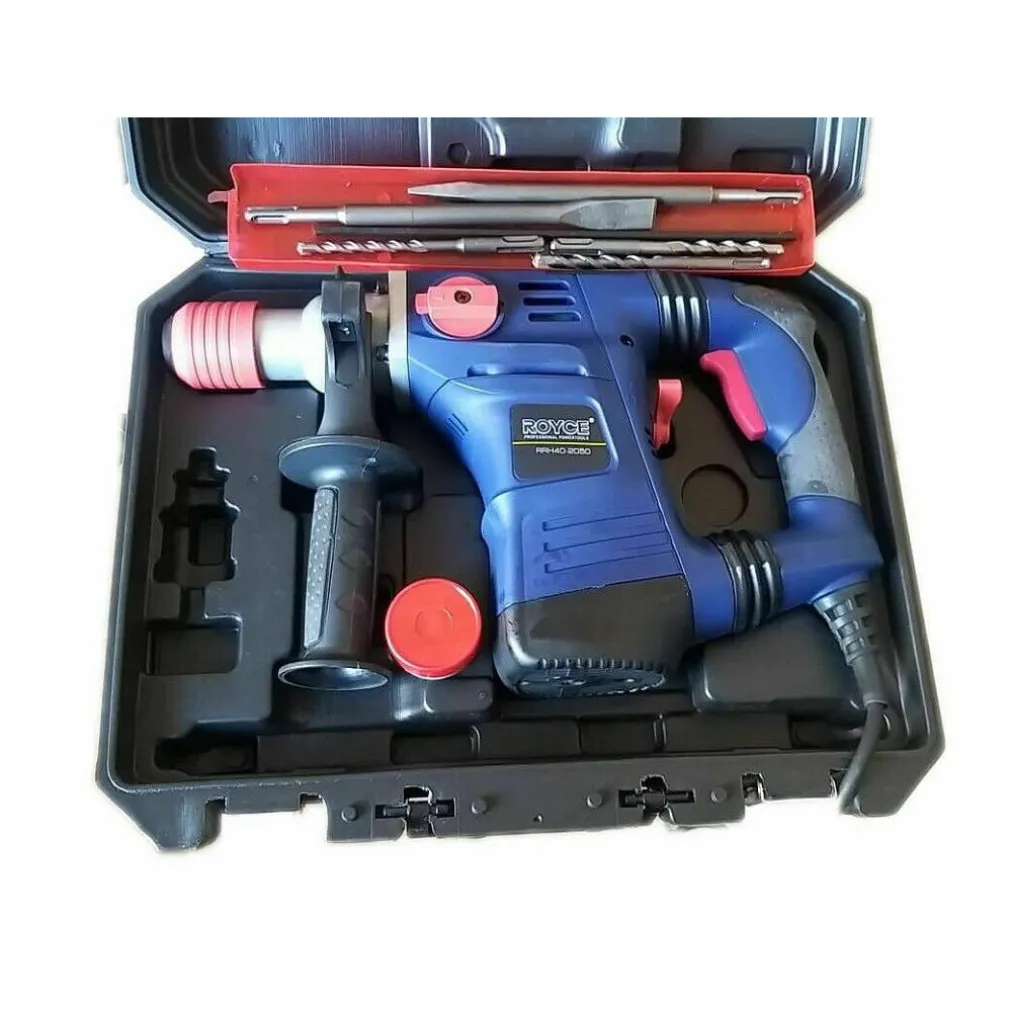 TRAPANO SCALPELLATORE MARTELLO DEMOLITORE 2050W 40MM TASSELLATORE 5 ACCESSORI