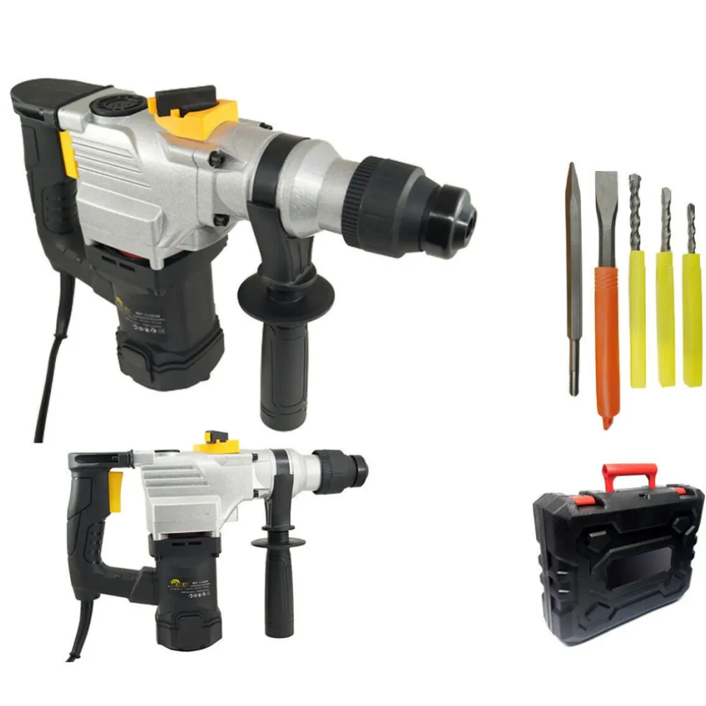 TRAPANO SCALPELLATORE MARTELLO DEMOLITORE 1350W 28MM TASSELLATORE 5 ACCESSORI