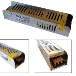 TRASFORMATORE ALIMENTATORE STABILIZZATO SLIM 220V-12V 10A 120W TRIMMER 10A 12V