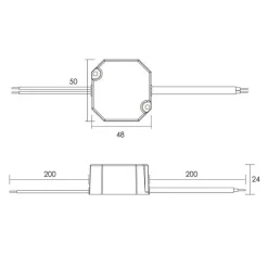 TRASFORMATORE LED DRIVER ALIMENTATORE DIMMERABILE 12W 18-37V 350MA LAMPADE STRISCE