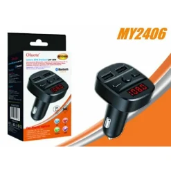 TRASMETTITORE FM BLUETOOTH PER AUTO 2 PORTE USB LED TF WMA LETTORE MP3 MY2406