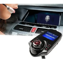 TRASMETTITORE FM BLUETOOTH WIRELESS T10 KIT AUTO VIVAVOCE LETTORE MP3 USB