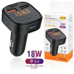 TRASMETTITORE FM BLUETOOTH PER AUTO 2 PORTE USB LED TF PD 18W LETTORE MP3 MY2409