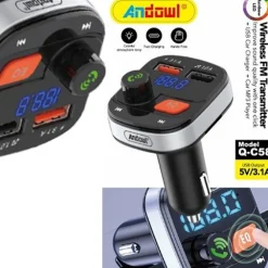 TRASMETTITORE FM WIRELESS CARICATORE USB MP3 PER AUTO SLOT SCHEDA MEMORIA Q-C58