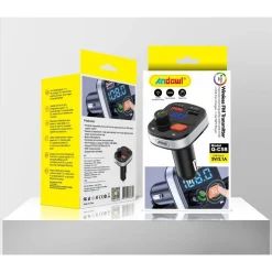 TRASMETTITORE FM WIRELESS CARICATORE USB MP3 PER AUTO SLOT SCHEDA MEMORIA Q-C58