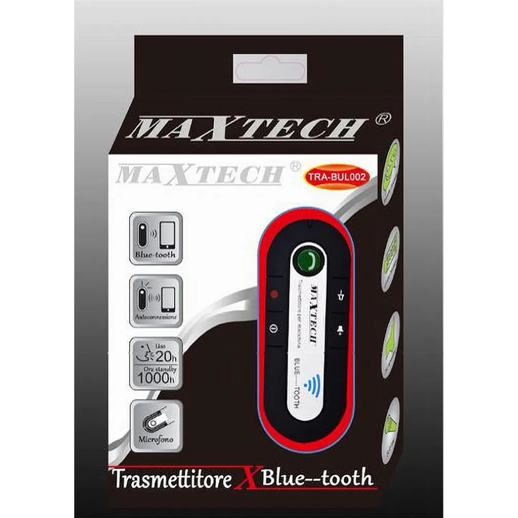 TRASMETTITORE PER AUTO MACCHINA BLUETOOTH MICROFONO VIVAVOCE SPEAKER TRA-BUL002