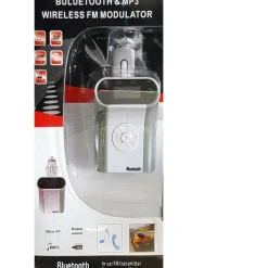 TRASMETTITORE VIVAVOCE DISPLAY FM BLUETOOTH MP3 MICROSD MODULATORE USB AUTO X5