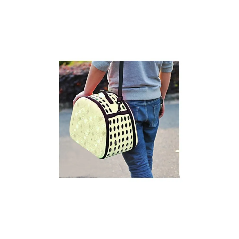 TRASPORTINO A BORSA PER CANI E GATTI ANIMALI A TRACOLLA PORTATILE RICHIUDIBILE