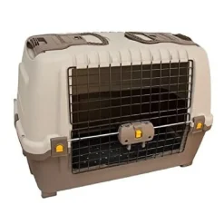 TRASPORTINO ACCESSORIO DA VIAGGIO PER CANE PER AUTO IN PLASTICA FERRO 77X41X53CM