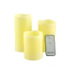 TRE CANDELE LED SENZA FIAMMA VERA CERA CON TELECOMANDO EFFETTO CANDELA ACCESA
