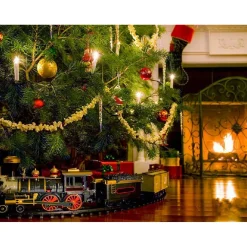 TRENINO ELETTRICO NATALIZIO CON MULINO LUCI E SUONI DECORAZIONI NATALE 20PCS