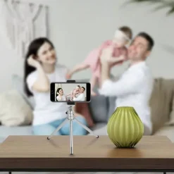 TREPPIEDE RUOTABILE A 360° TRIPOD A 3 SEZIONI TELESCOPICO PER SMARTPHONE HD-3057