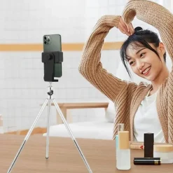 TREPPIEDE RUOTABILE A 360° TRIPOD A 3 SEZIONI TELESCOPICO PER SMARTPHONE HD-3057