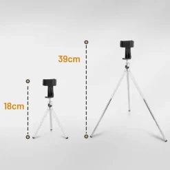 TREPPIEDE RUOTABILE A 360° TRIPOD A 3 SEZIONI TELESCOPICO PER SMARTPHONE HD-3057