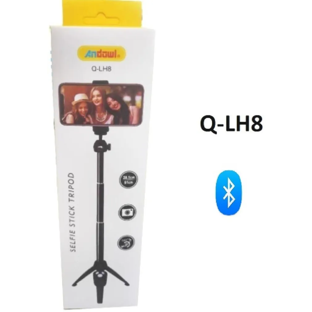 TREPPIEDI PER SELFIE STICK PER CELLULARE TELECAMERA CONTROLLER BLUETOOTH Q-LH8