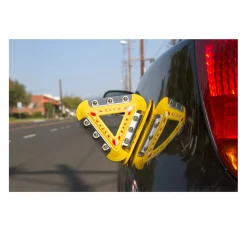 TRIANGOLO DI EMERGENZA PER AUTO A 9 LED RICARICABILE SEGNALE PERICOLO MAGNETICO