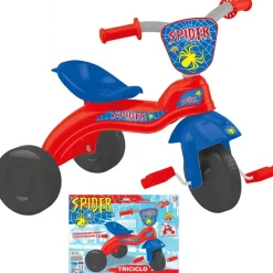 TRICICLO BICICLETTA SCOOTER 3 RUOTE CON PEDALI BAMBINO BABY SPIDER MAN TOMBOLINO