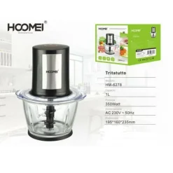 TRITATUTTO 1 LITRO 350W ROBOT CUCINA TRITA VERDURE ELETTRICO HOOMEI HM-6278