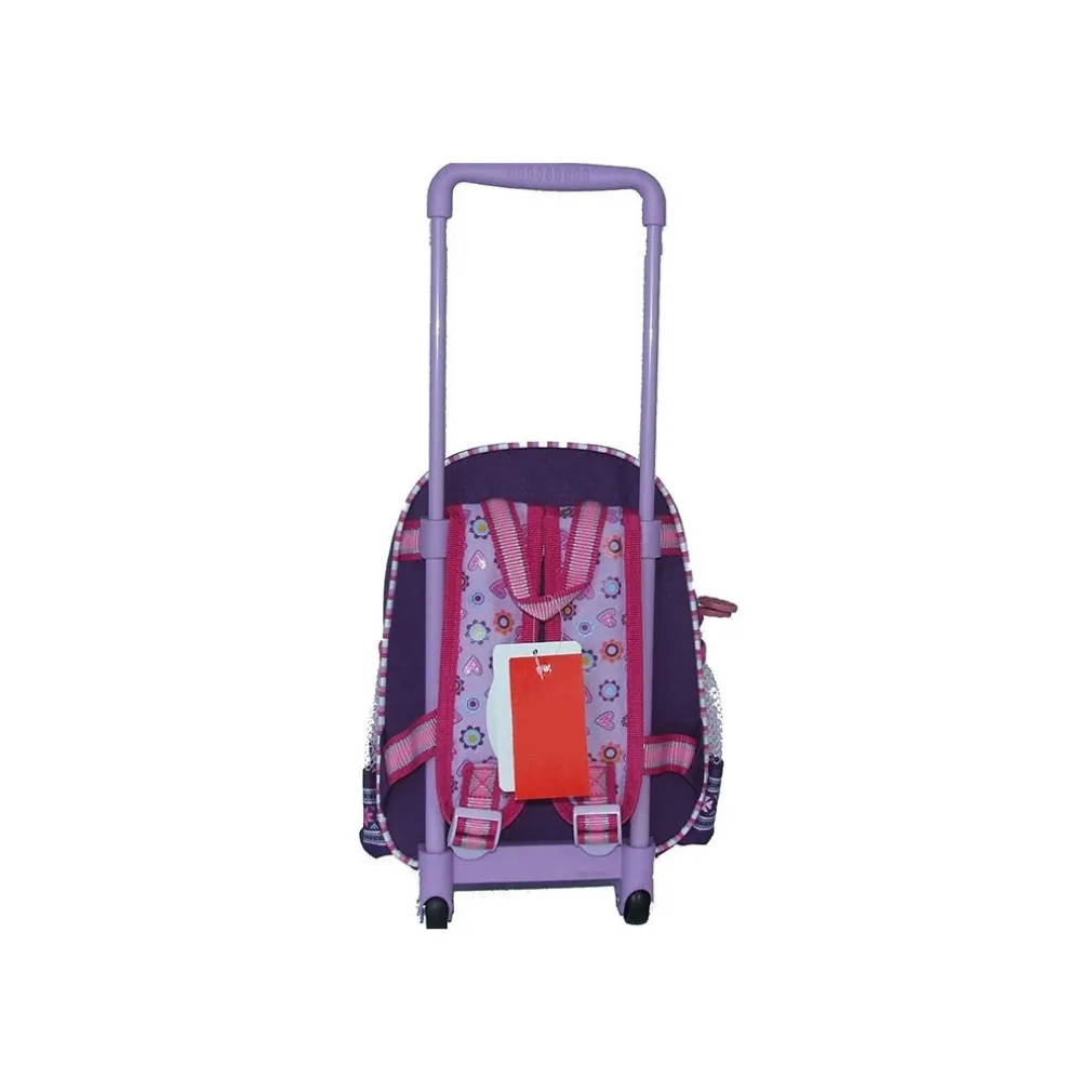 TROLLEY ASILO O DA VIAGGIO IN MICROFIBRA E PVC PEPPA PIG CON CARRELLO A 2 RUOTE