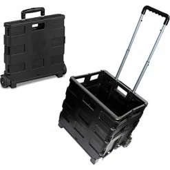 TROLLEY CARRELLO PORTAOGGETTI 38X36X33CM ATTREZZI PIEGHEVOLE MANICO SPESA MULTIUSO
