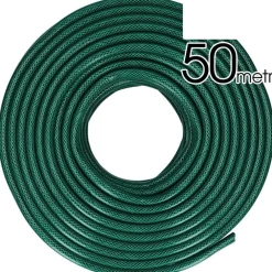 TUBO DA GIARDINO RINFORZATO 50 MT VERDE CLASSICO 3 STRATI BOBINA IRRIGAZIONE