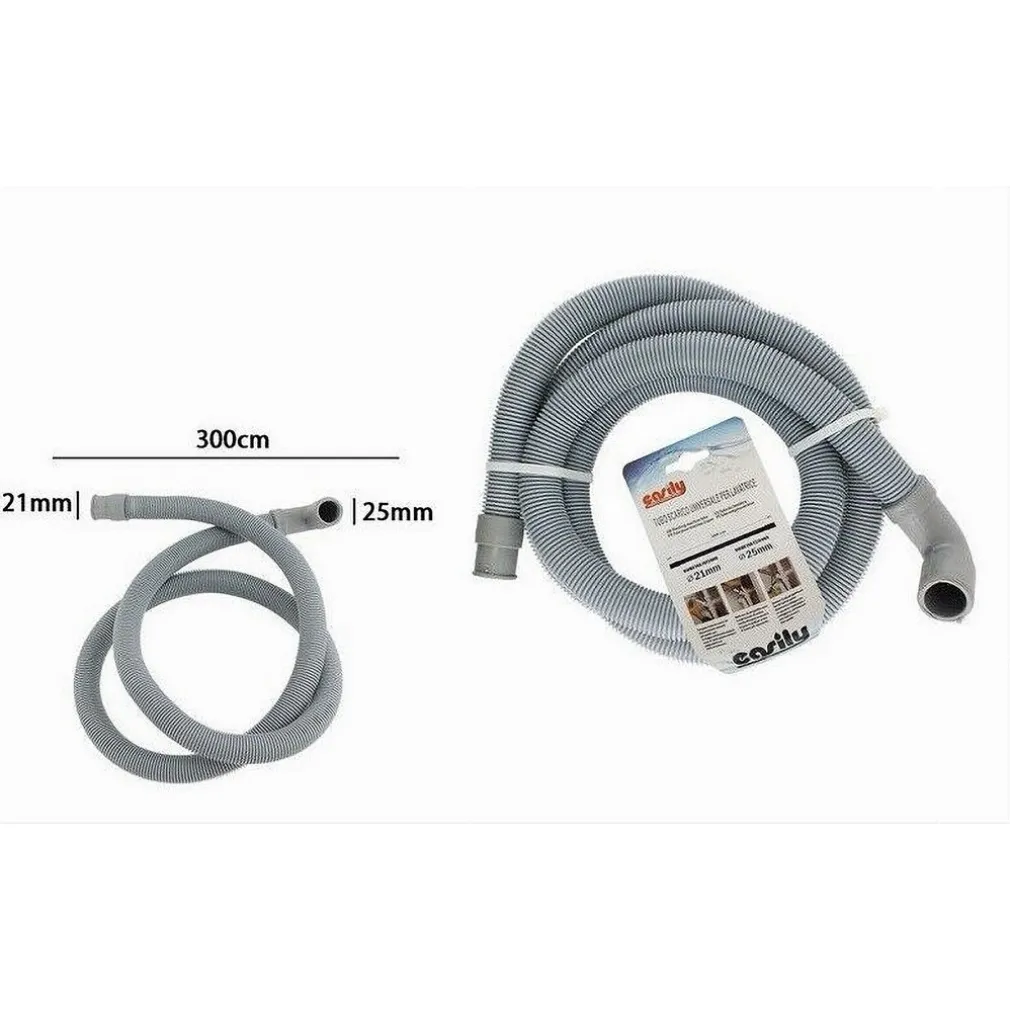 TUBO DI SCARICO UNIVERSALE PER LAVATRICE LAVASTOVIGLIE DA 300 CM CORRUGATO 59056