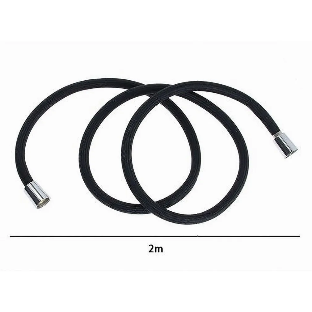 TUBO DOCCIA FLESSIBILE 2 METRI NERO OPACO 200 CM BAGNO LACCIO DOCCETTA BOX 87289