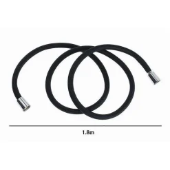 TUBO DOCCIA FLESSIBILE 1.8METRI NERO OPACO 180CM BAGNO LACCIO DOCCETTA BOX 87288