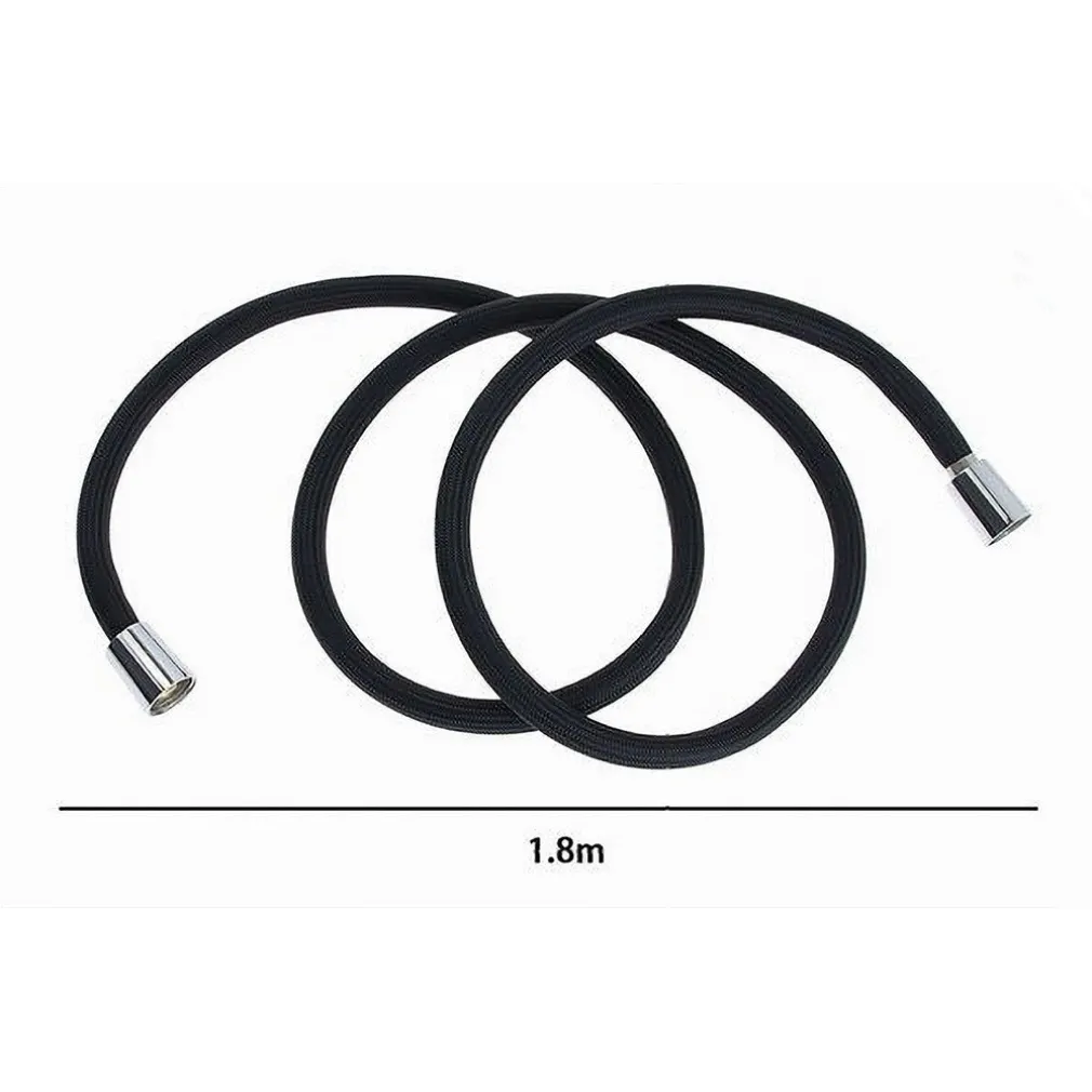 TUBO DOCCIA FLESSIBILE 1.8METRI NERO OPACO 180CM BAGNO LACCIO DOCCETTA BOX 87288