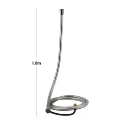 TUBO FLESSIBILE DOCCIA ACCIAIO CON SISTEMA SICUREZZA ANTISCOPPIO 1.8 MT BAGNO 69223